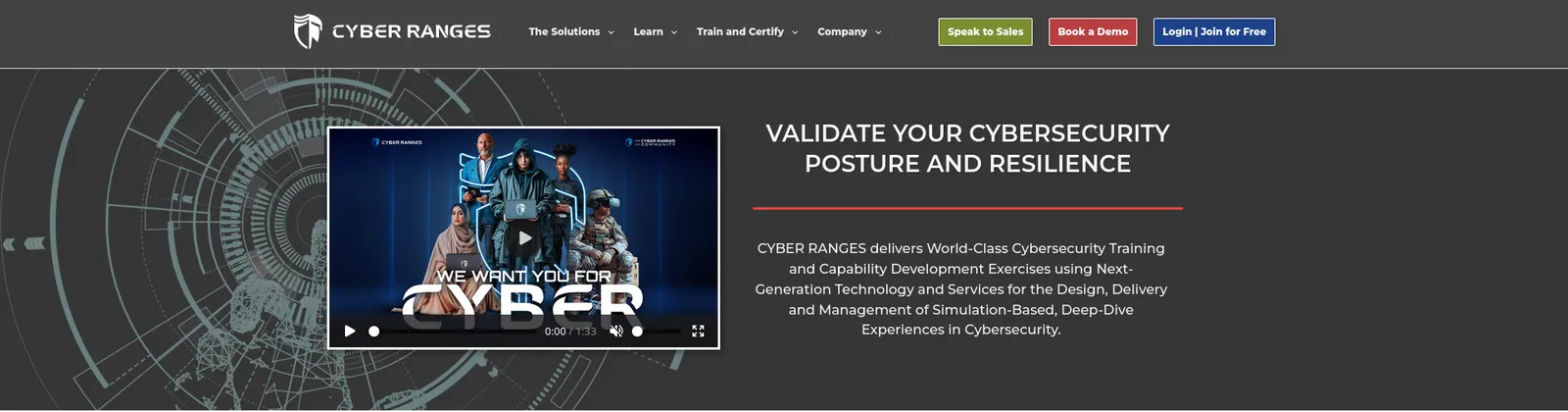 CYBER RANGES homepage