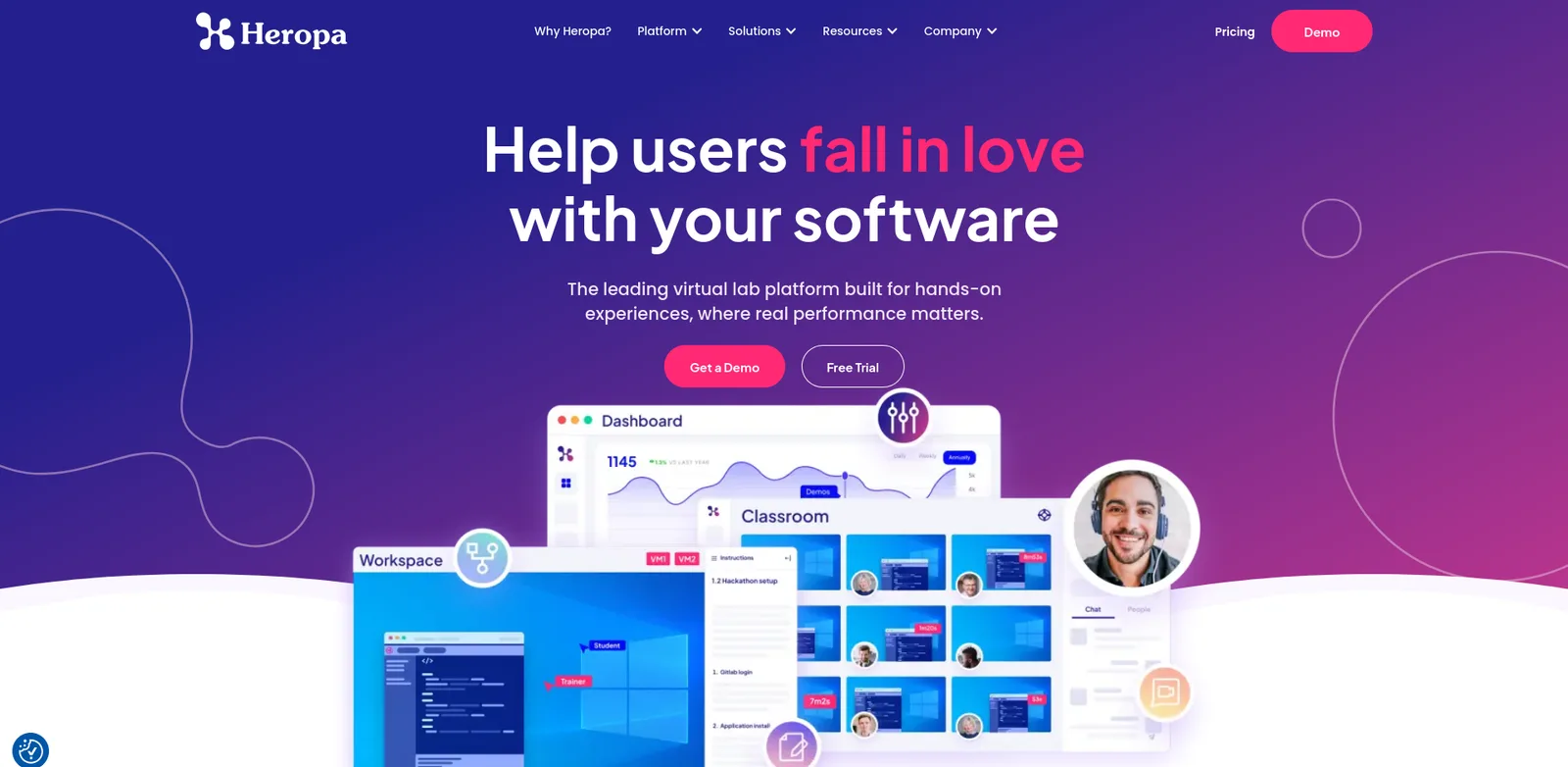Heropa homepage