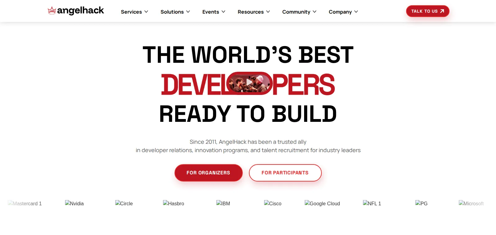 AngelHack homepage