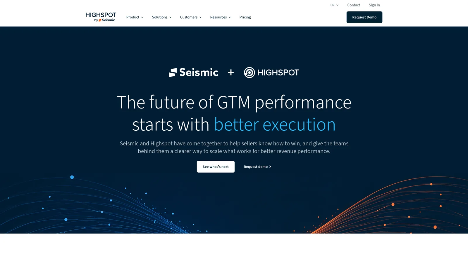 Highspot by Seismic homepage