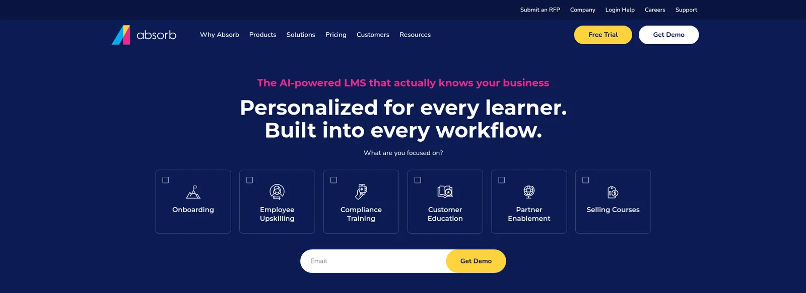 Absorb homepage